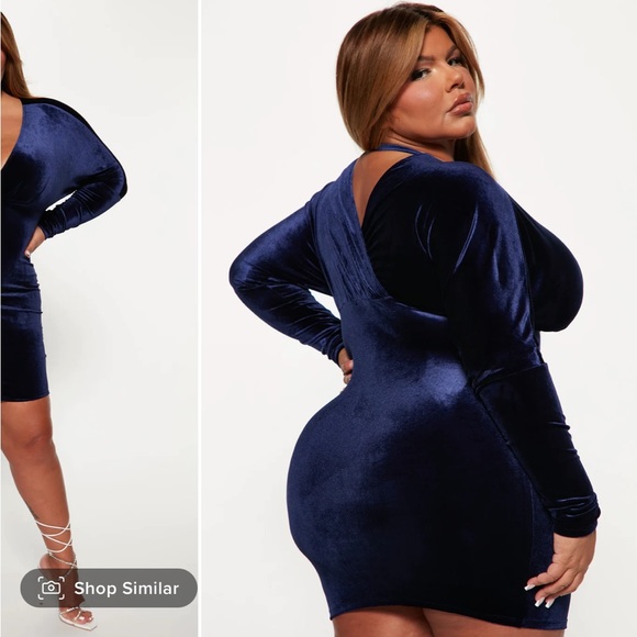 ✨3 for $15✨ Frida Velvet Mini Dress FASHION NOVA PLUS SIZE 2x - Picture 2 of 4